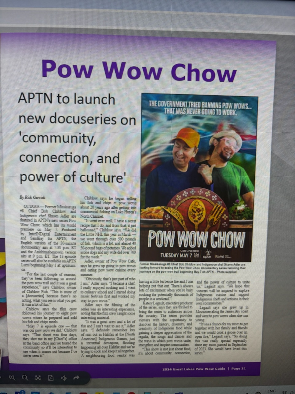 IMG_20240503_224326 The poster for the show Pow Wow Chow produced by Interindigital Entertainment Inc.