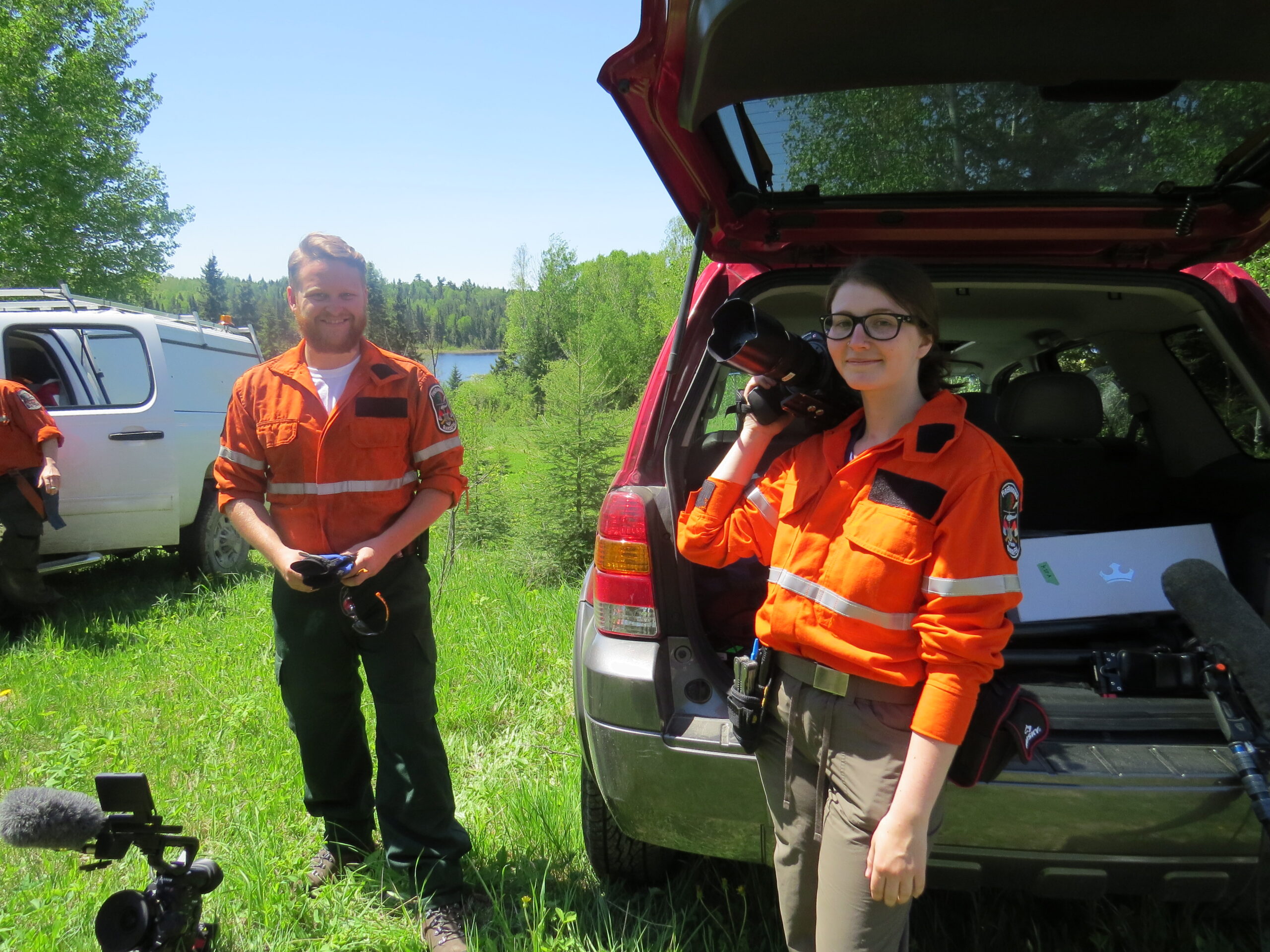 IMG_2241 Camera crew at the firefighting training course.