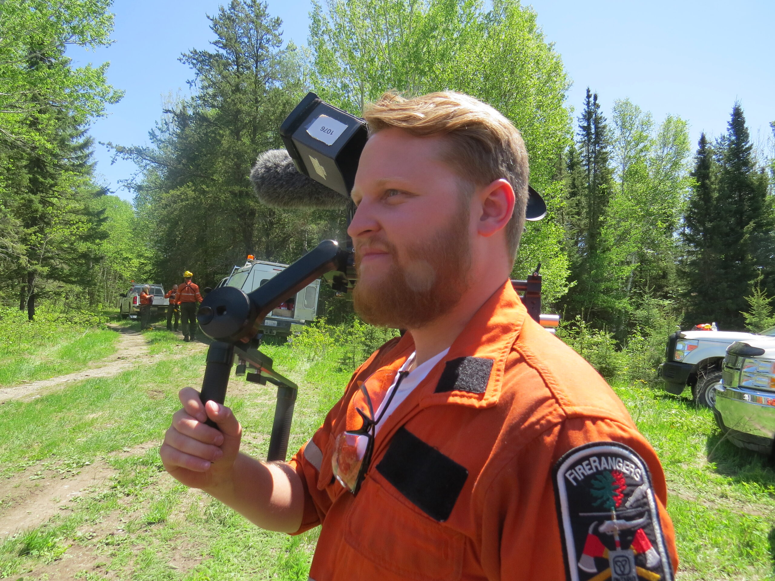 IMG_2252 Camera crew at the firefighting training course.