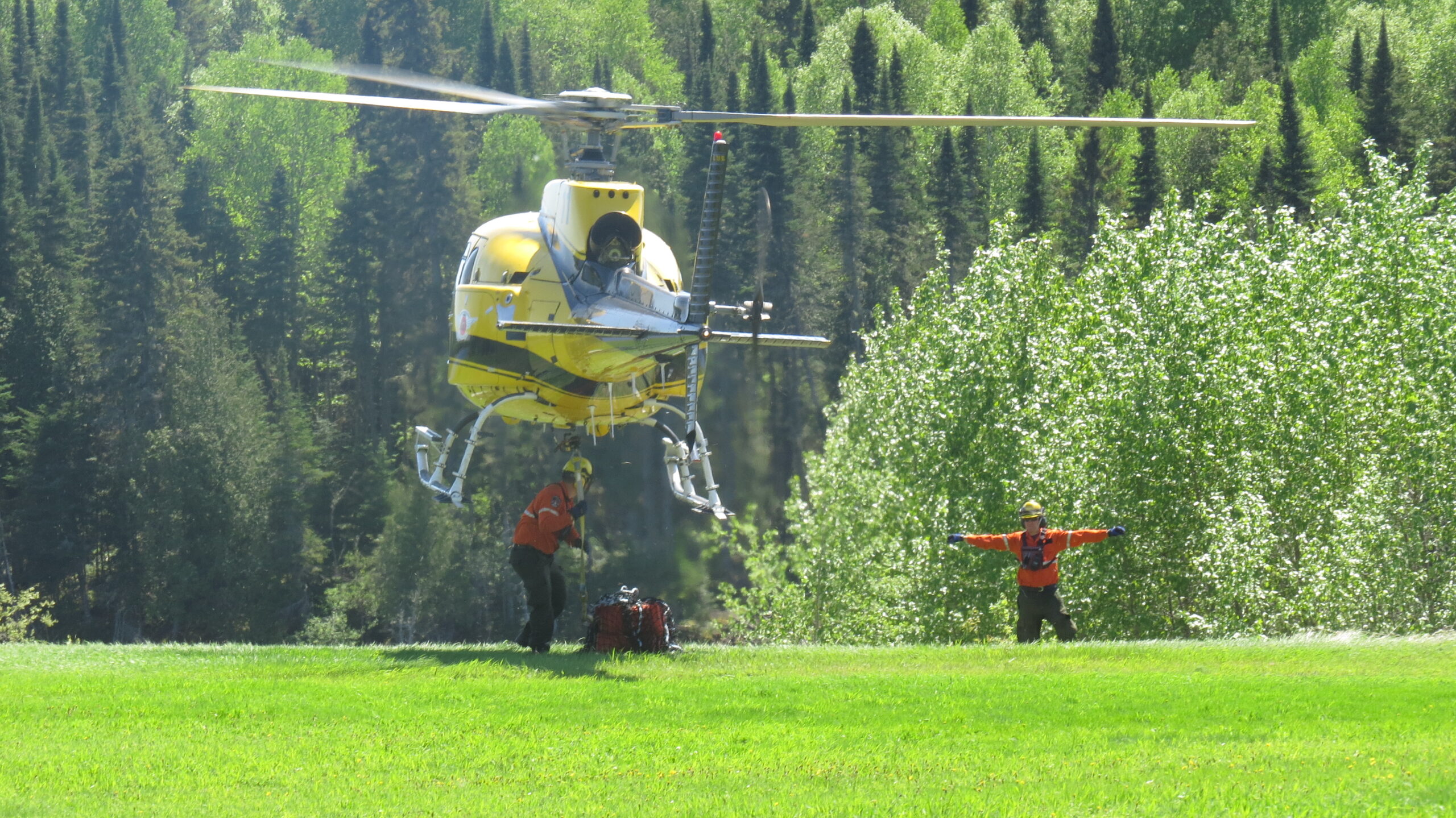 IMG_2381 Camera crew filming a helicopter at the firefighting training course.