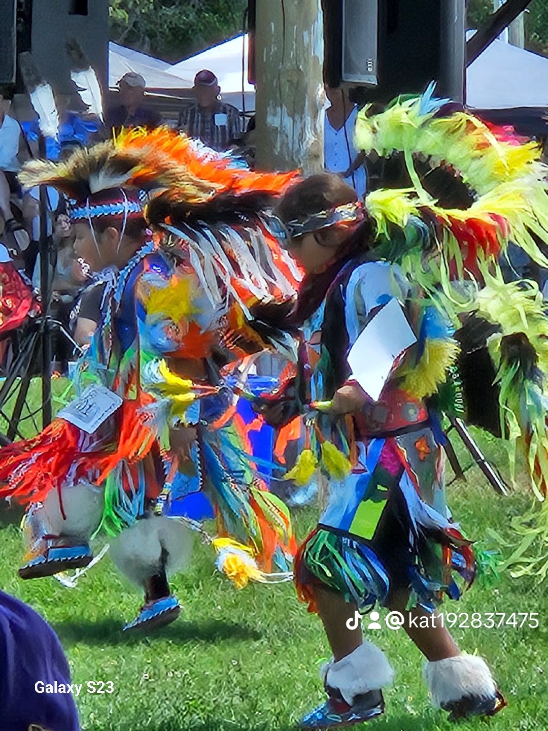 a3211db5f2eac5afb73d4fb755dc9b17_11 A group of Indigenous people celebrating in their traditional garments.
